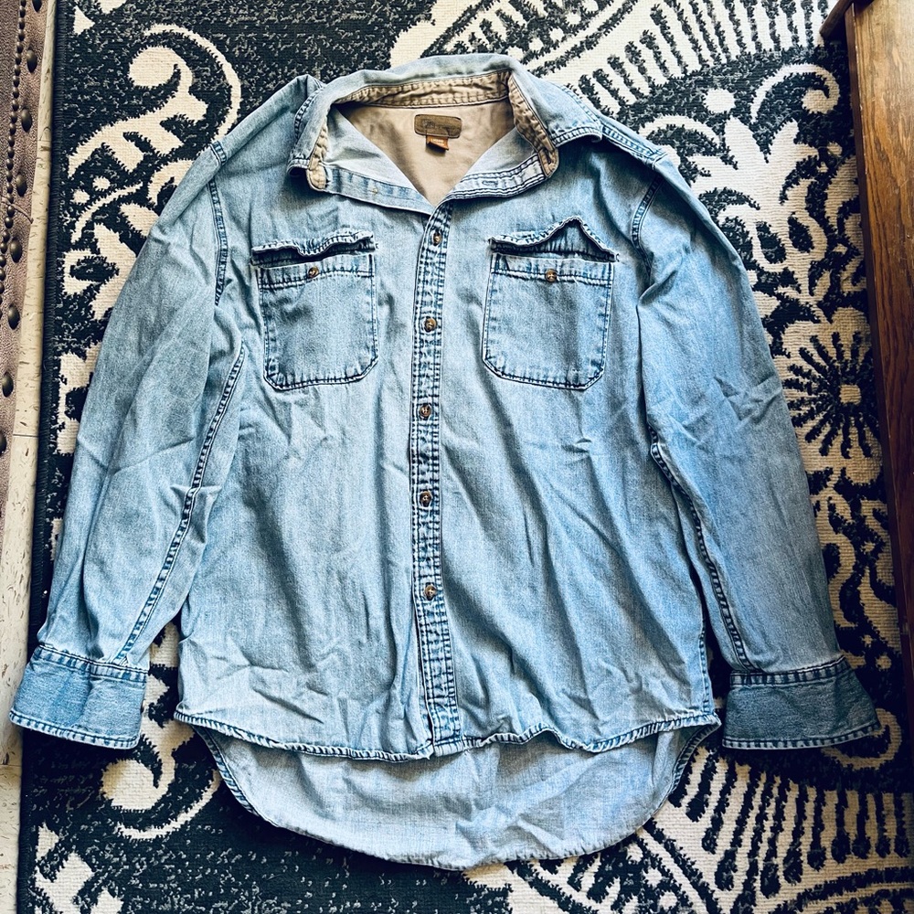 Faded Glory Denim Full Button Up